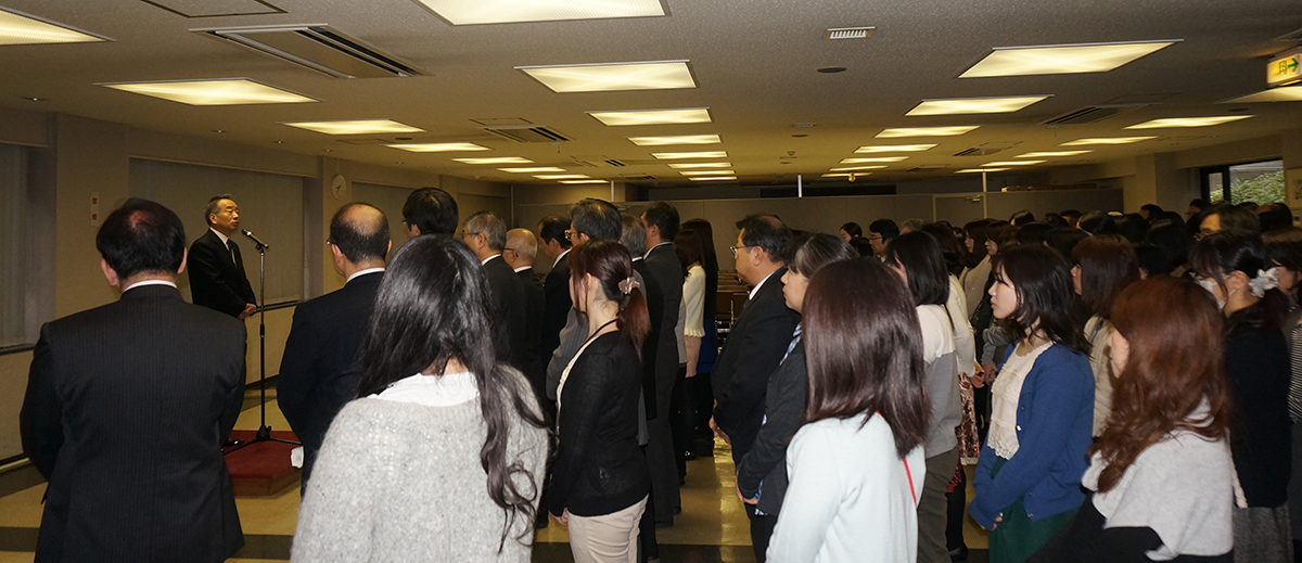 目黒信託センターを視察訪問した常陰社長